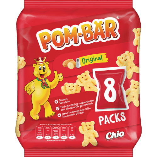 Foto van Chio Pom bar original multipack 8 stuks op witte achtergrond