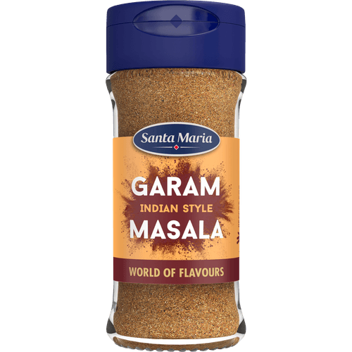 Foto van Santa Maria Garam masala spicemix op witte achtergrond