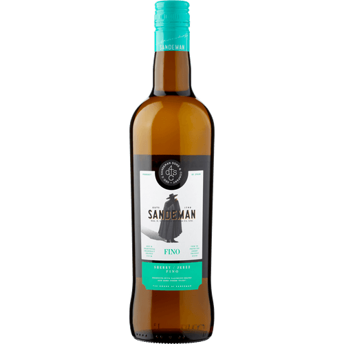 Foto van Sandeman Sherry fino op witte achtergrond