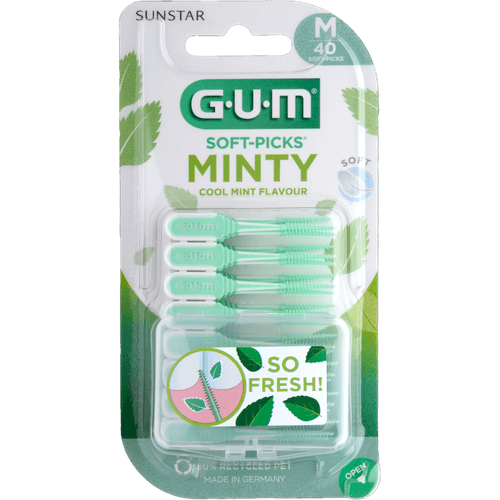 Foto van Gum Softpicks minty medium op witte achtergrond