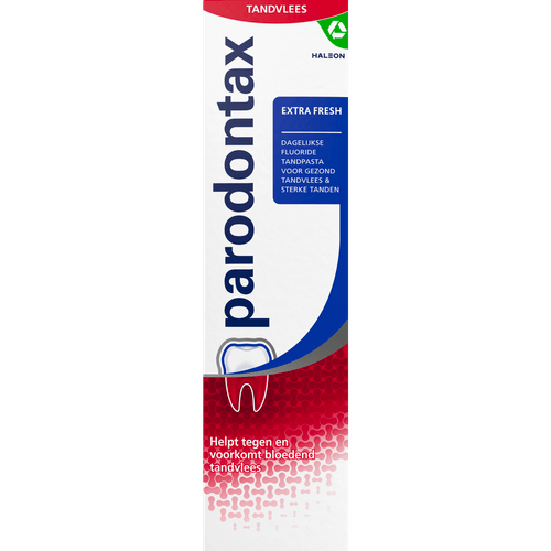 Foto van Parodontax Tandpasta extra fresh op witte achtergrond