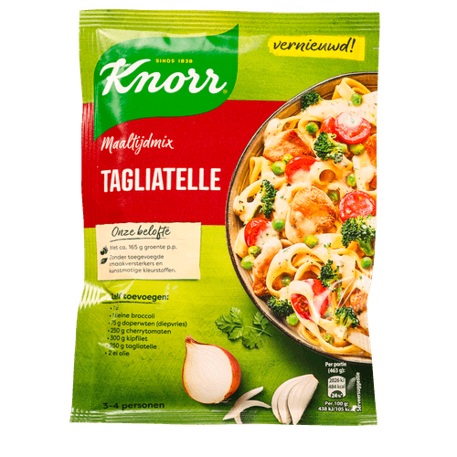 Foto van Knorr Mix voor tagliatelle op witte achtergrond