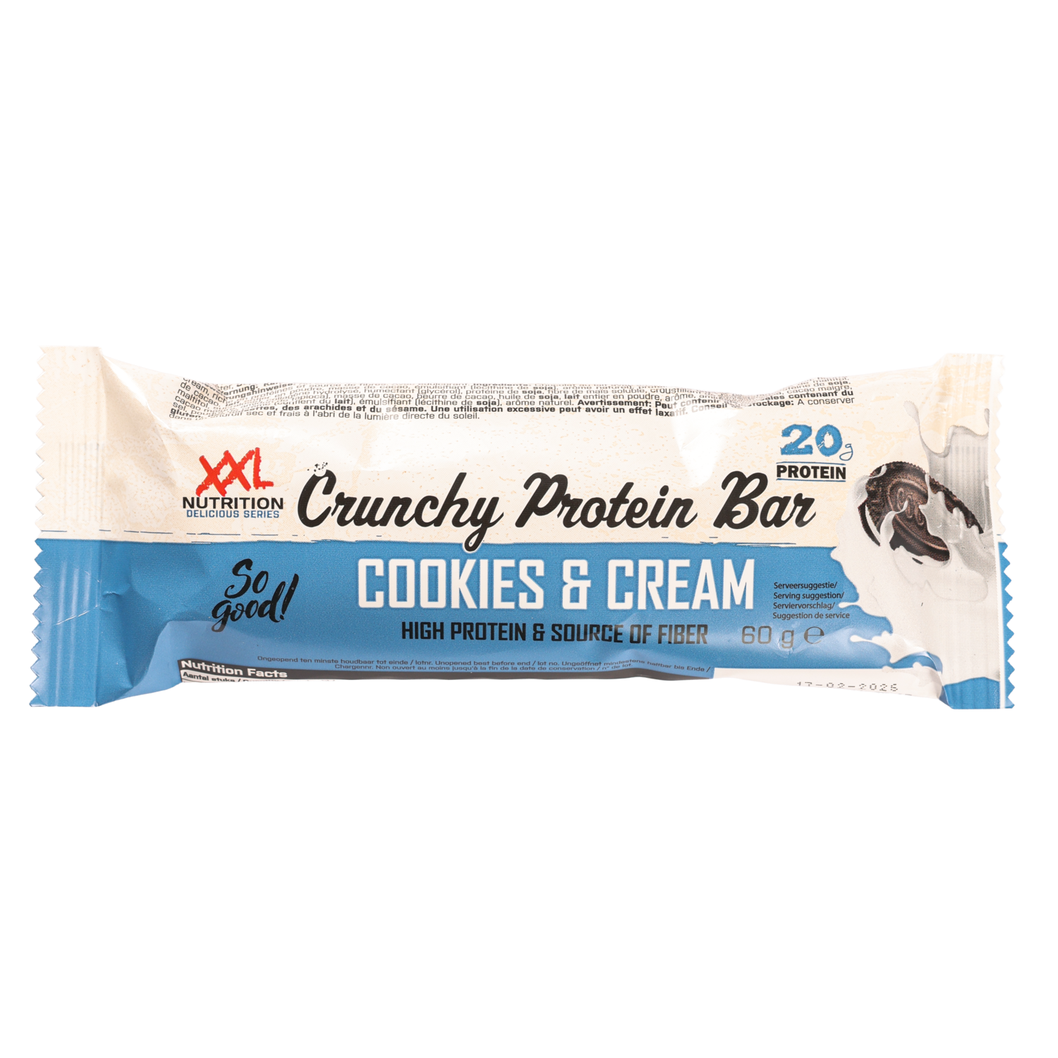 XXL Nutrition Crunchy protein bar cookies & cream