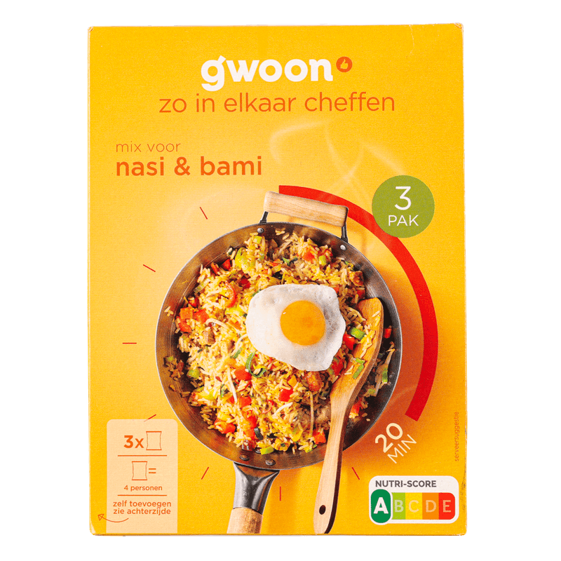 G'woon Kruidenmix nasi/bami 3-pack