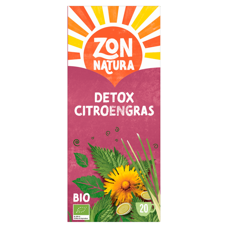 Zonnatura Biologische kruidenthee detox citroengras