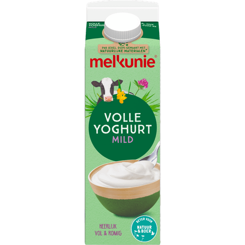 Foto van Melkunie Milde volle yoghurt op witte achtergrond