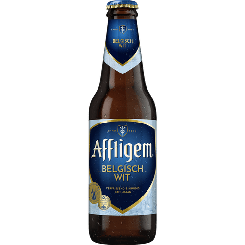 Foto van Affligem Belgisch wit op witte achtergrond