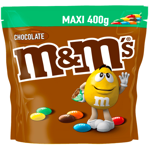 Foto van M&M's Chocolate maxi op witte achtergrond