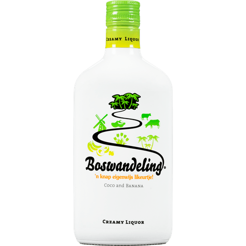 Foto van Boswandeling Likeur op witte achtergrond