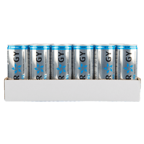 Foto van Slammers Energy drink sugar free 24x250ml op witte achtergrond