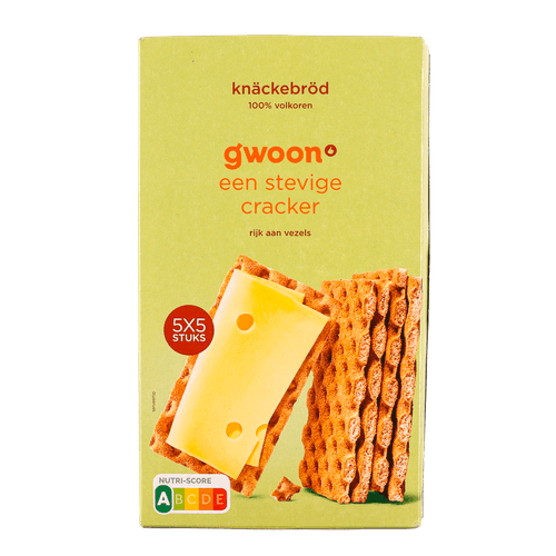 Foto van G'woon Knackebrod volkoren op witte achtergrond