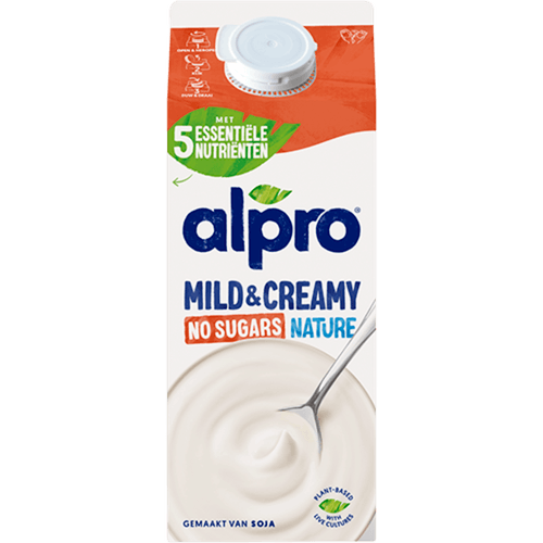 Foto van Alpro Mild & creamy no sugars op witte achtergrond