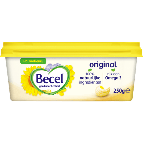Foto van Becel Margarine original op witte achtergrond