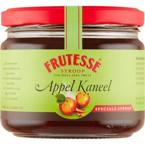Foto van Frutesse Appel kaneelstroop op witte achtergrond