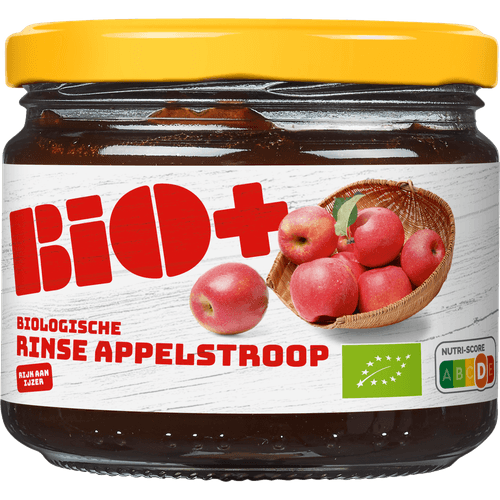 Foto van Bio+ Rinse appelstroop op witte achtergrond