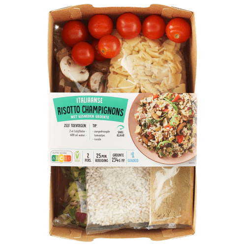 Foto van Verspakket risotto champignon 2 porties op witte achtergrond