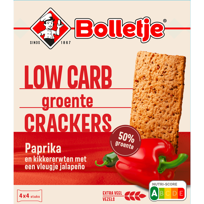 Bolletje Groentecrackers paprika