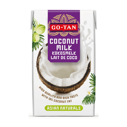 Foto van Go-Tan Kokosmelk op witte achtergrond