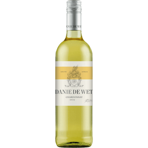 Foto van Danie de Wet Chardonnay op witte achtergrond