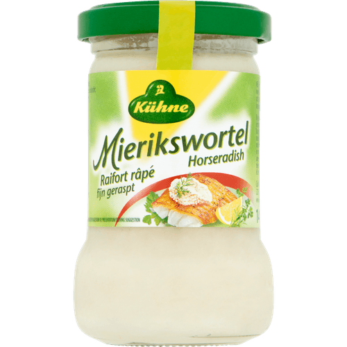 Foto van Kühne Mierikswortel op witte achtergrond