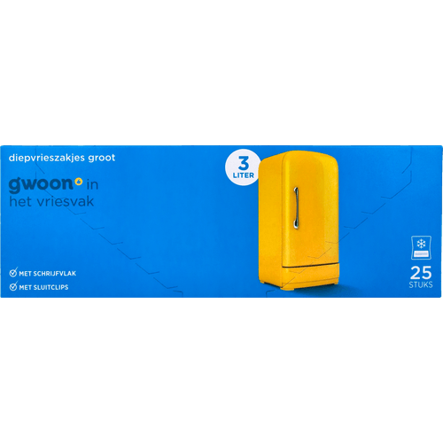 Foto van G'woon Diepvrieszakken 3l op witte achtergrond