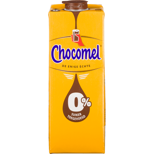 Foto van Chocomel Chocolademelk 0% op witte achtergrond