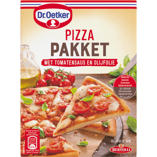 Foto van Dr. Oetker Pizzapakket op witte achtergrond