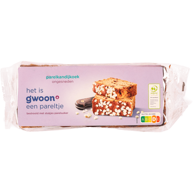 G'woon Parelkandijkoek ongesneden