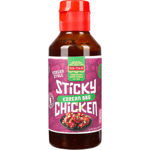 Foto van Go-Tan Sticky chicken korean bbq op witte achtergrond