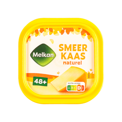 Foto van Melkan Smeerkaas naturel 48+ op witte achtergrond