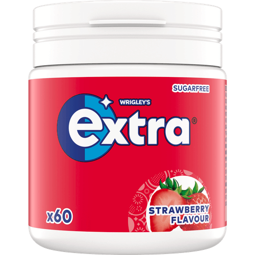 Foto van Extra Strawberry suikervrij op witte achtergrond