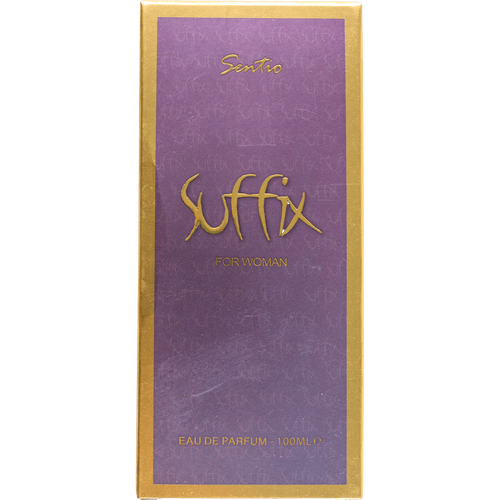 Foto van Suffix op witte achtergrond