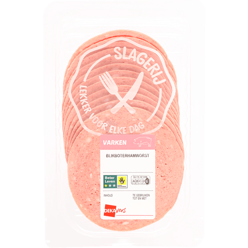 Foto van DekaVers Blikboterhamworst op witte achtergrond