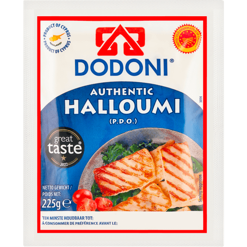 Foto van Dodoni Halloumi op witte achtergrond