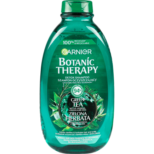 Foto van Garnier Shampoo green tea op witte achtergrond