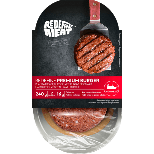 Foto van Redefine meat Premium burger op witte achtergrond