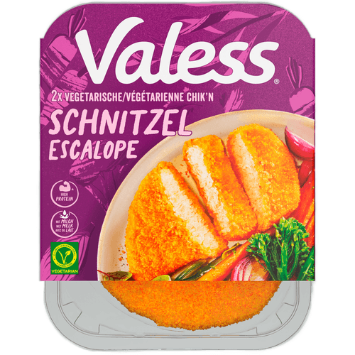 Foto van Valess Schnitzel gepaneerd 2 stuks op witte achtergrond