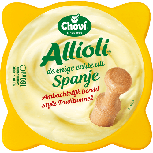 Foto van Chovi Allioli op witte achtergrond