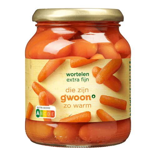 Foto van G'woon Wortelen extra fijn op witte achtergrond