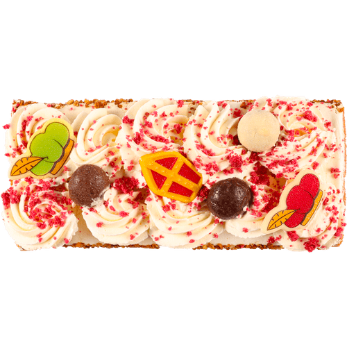 Foto van Slagroomschnitt op witte achtergrond