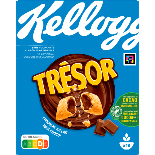 Foto van Kelloggs Tresor milk choco op witte achtergrond