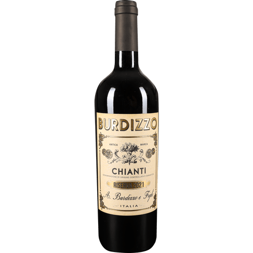 Foto van Burdizzo Chianti riserva op witte achtergrond