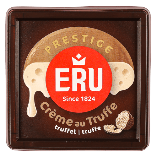 Foto van Eru Creme au truffe au truffe op witte achtergrond