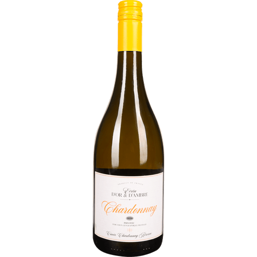 Foto van Ecrin D'or & D'ambre Chardonnay cuvee reserve op witte achtergrond