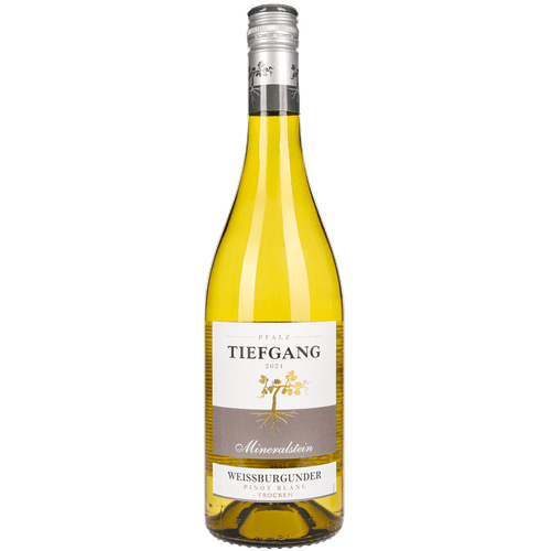 Foto van Tiefgang Weissburgunder mineralstein op witte achtergrond