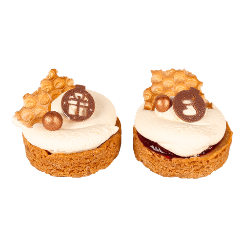 Foto van DekaVers Kerst gebakjes 2 stuks op witte achtergrond