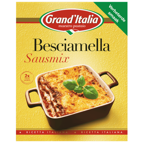 Foto van Grand'Italia Besciamella op witte achtergrond