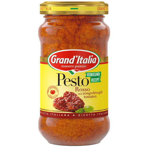 Foto van Grand'Italia Pesto rosso op witte achtergrond