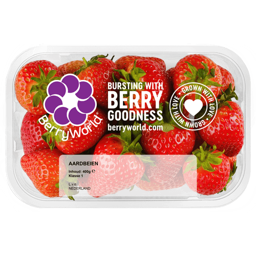 Foto van Hollandse aardbeien op witte achtergrond