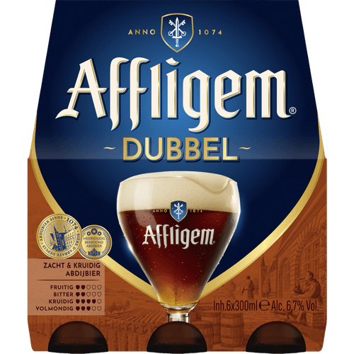 Foto van Affligem Dubbel op witte achtergrond